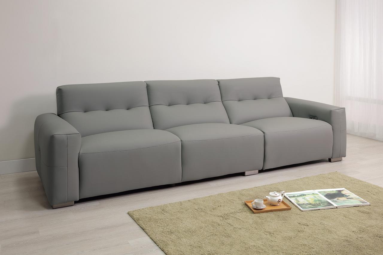 拉夫特半牛皮電動沙發