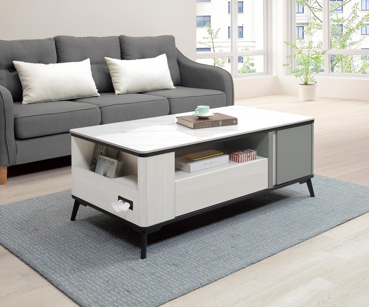 伯特岩板大茶几