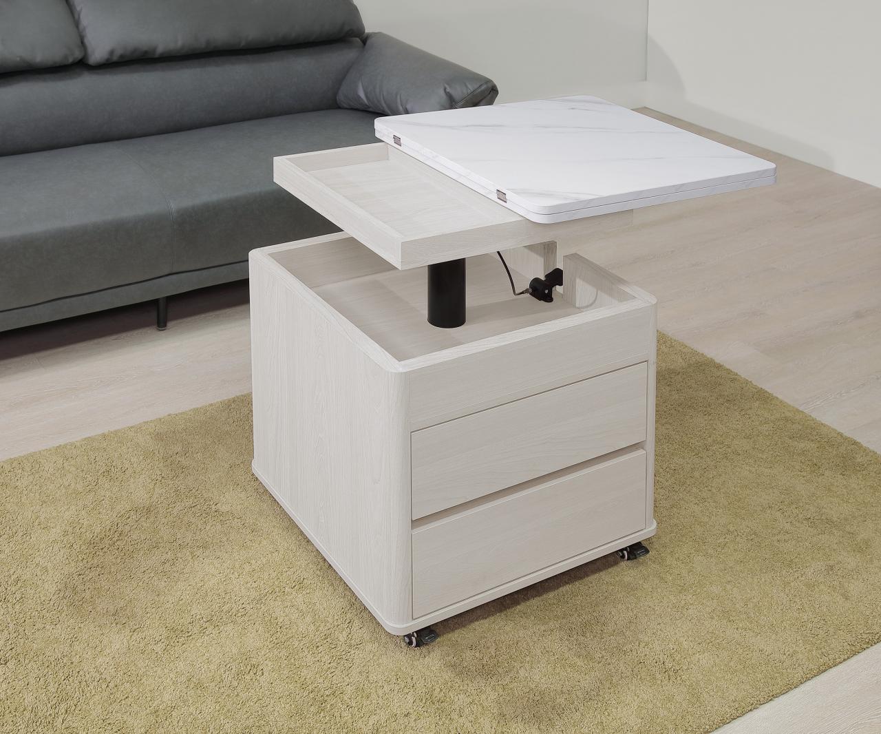 蕾娜 2尺無段升降移動茶几