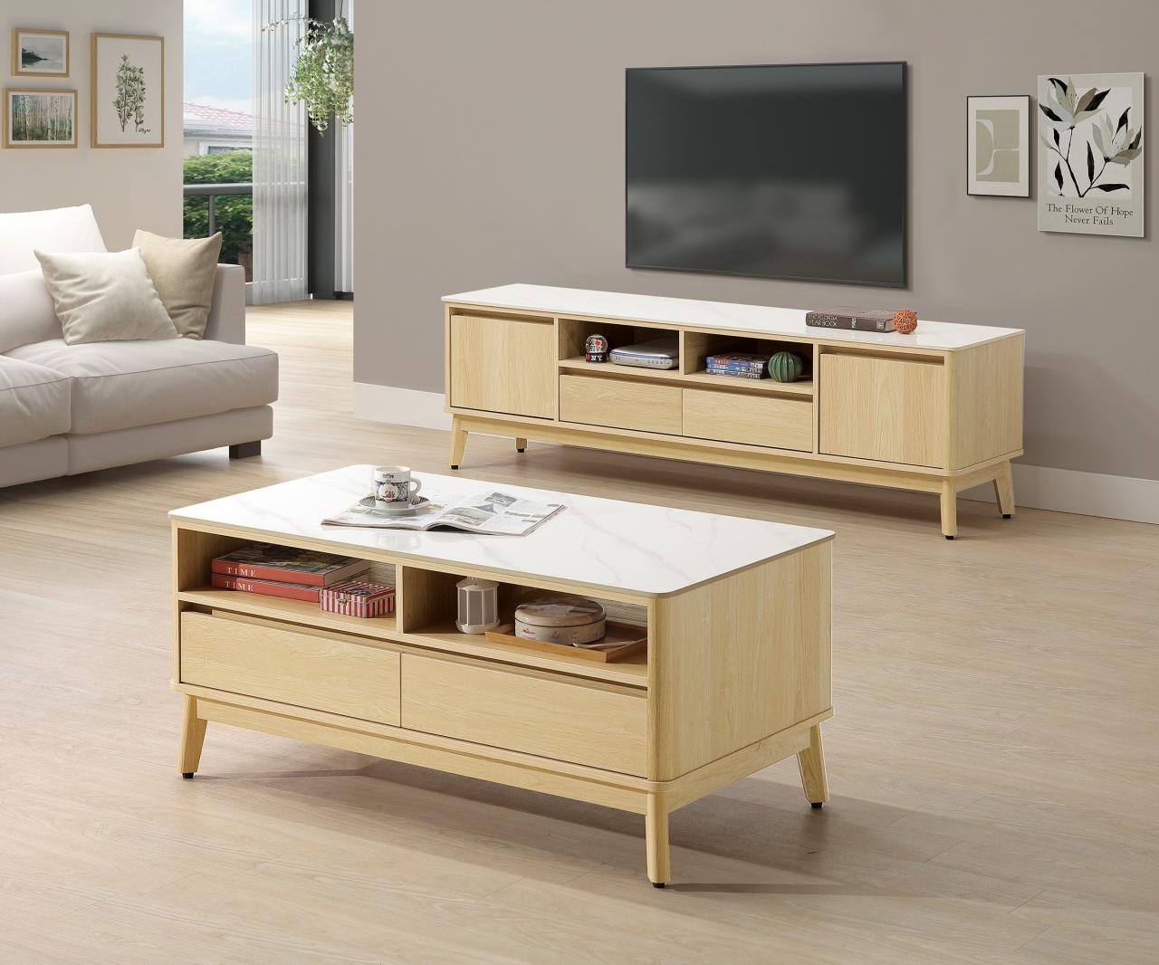 米倫4尺岩板大茶几