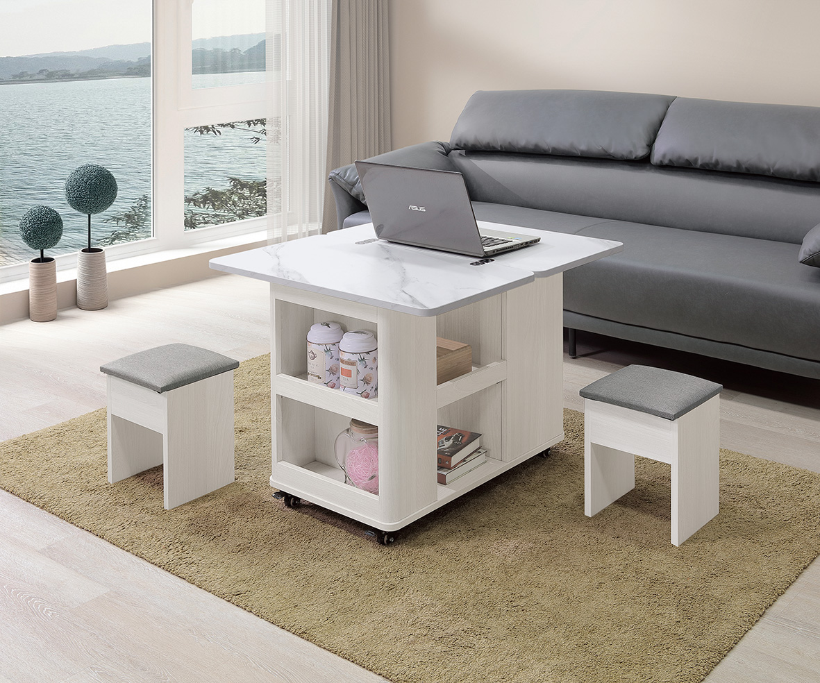 蕾娜旋轉桌面移動功能櫃