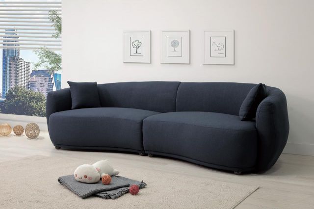 梅維絲布沙發組(藍)