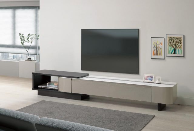 羅柏7.3尺石面伸縮長櫃